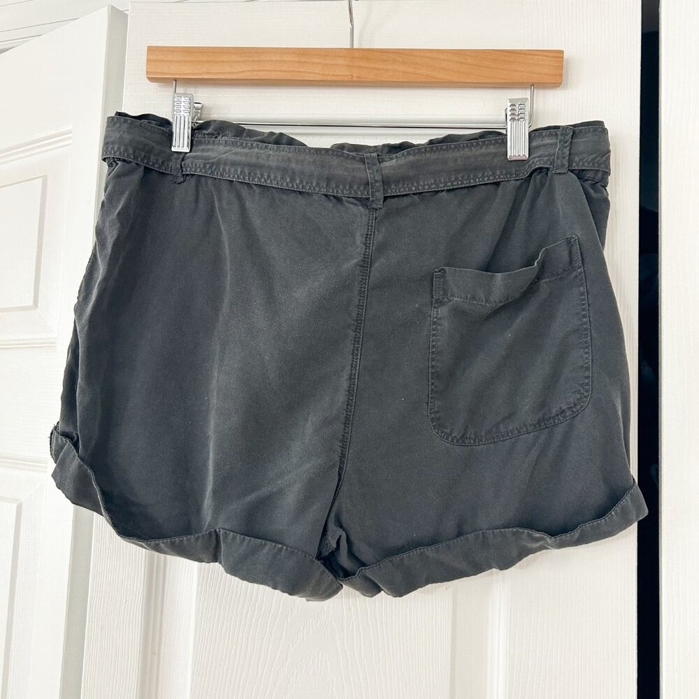 Aerie Gray Casual Paper Bag Shorts - Dark Gray - Picture 5 of 7